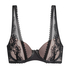 Malika polstret spile-BH med halve skåler, Svart