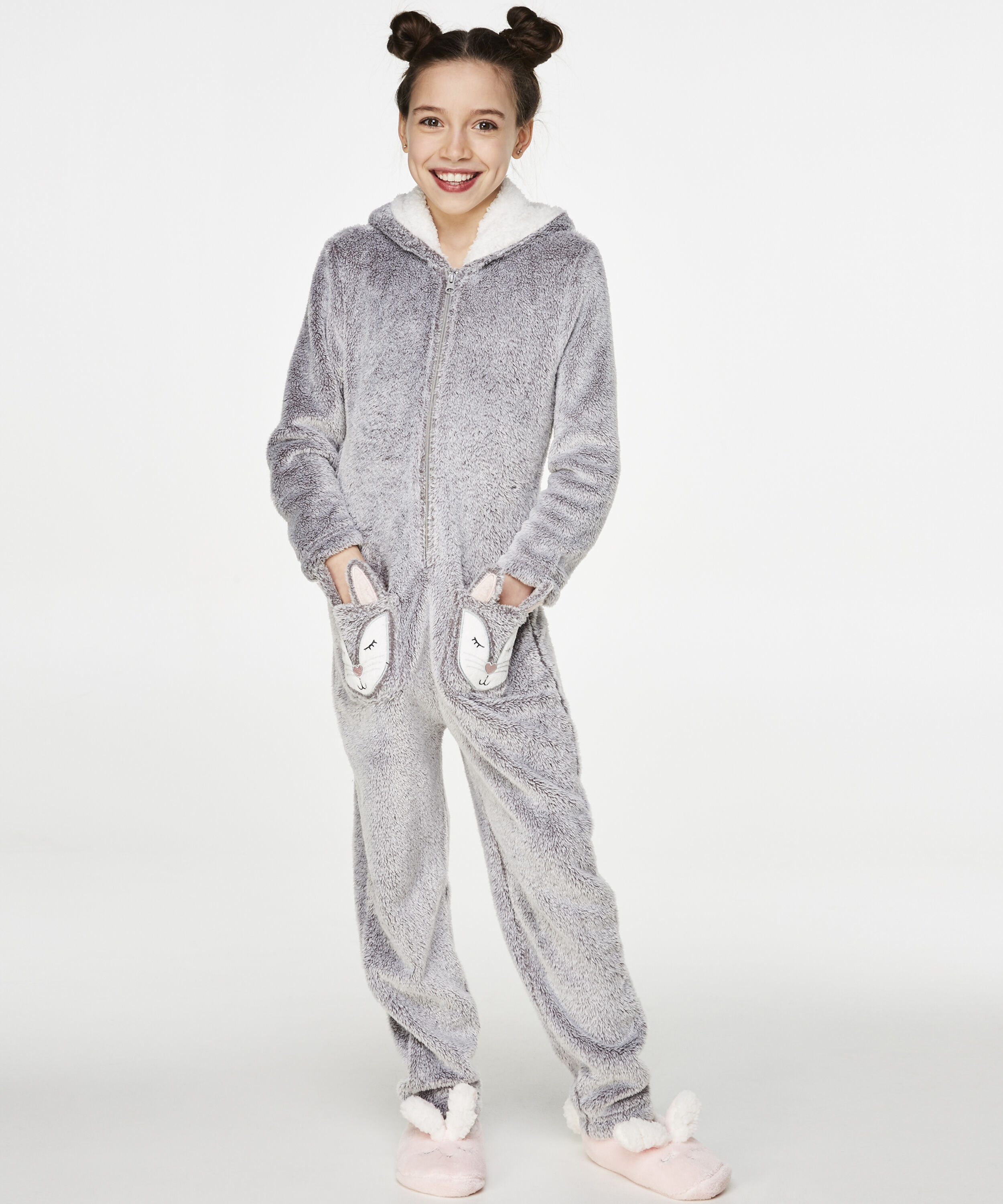 Fleece Onesie Teens, Gr&aring;