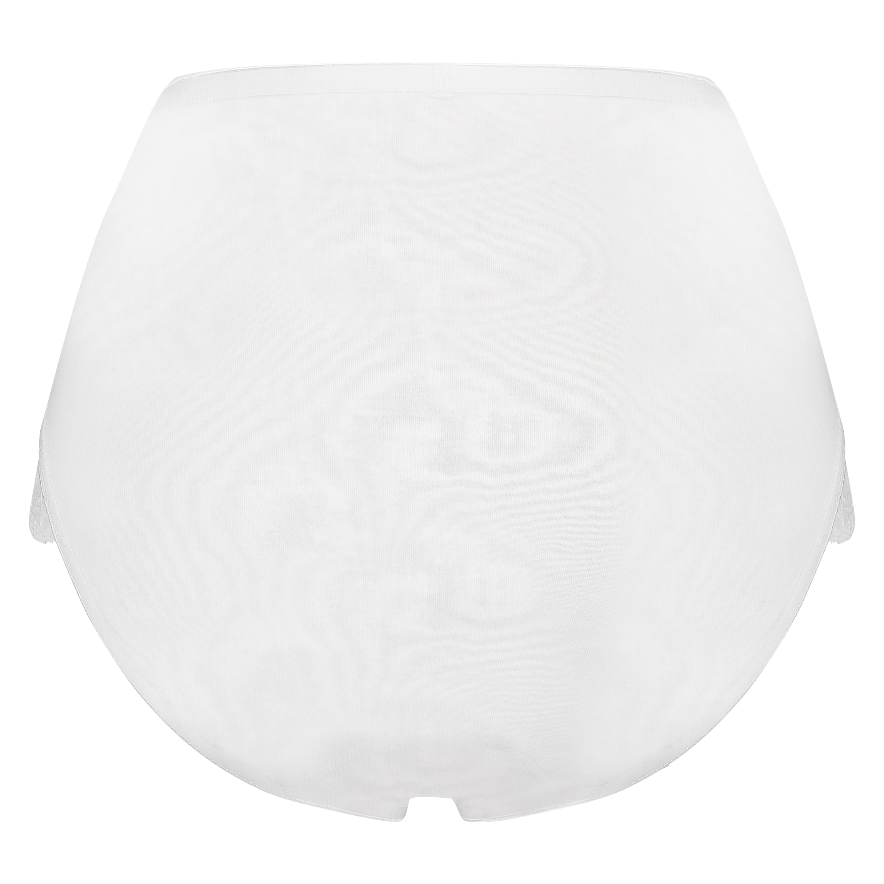 Lace Maxi supersliptruse i bomull, Hvit, main