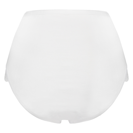 Lace Maxi supersliptruse i bomull, Hvit