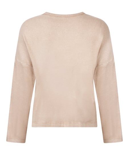 Pysjamatopp Jersey, Beige