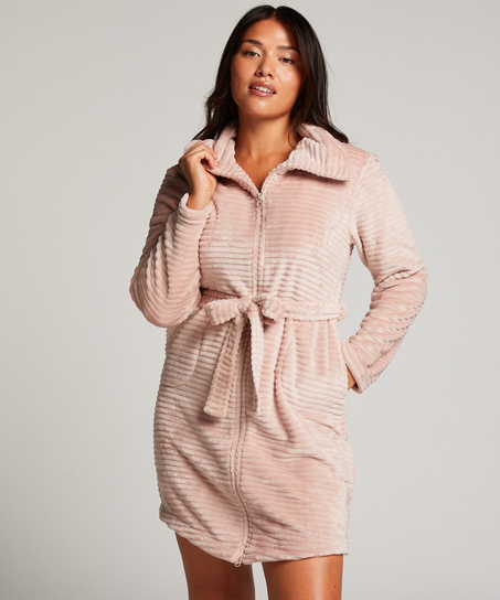 Badekåpe Zip Fleece, Rosa