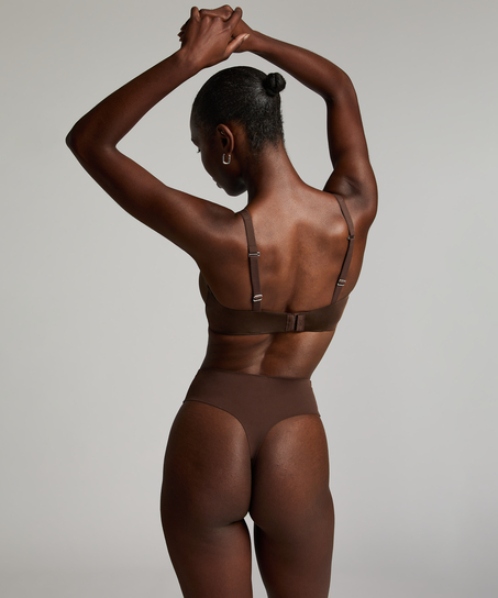 Upolstret BH med bøyle Smooth, Brun