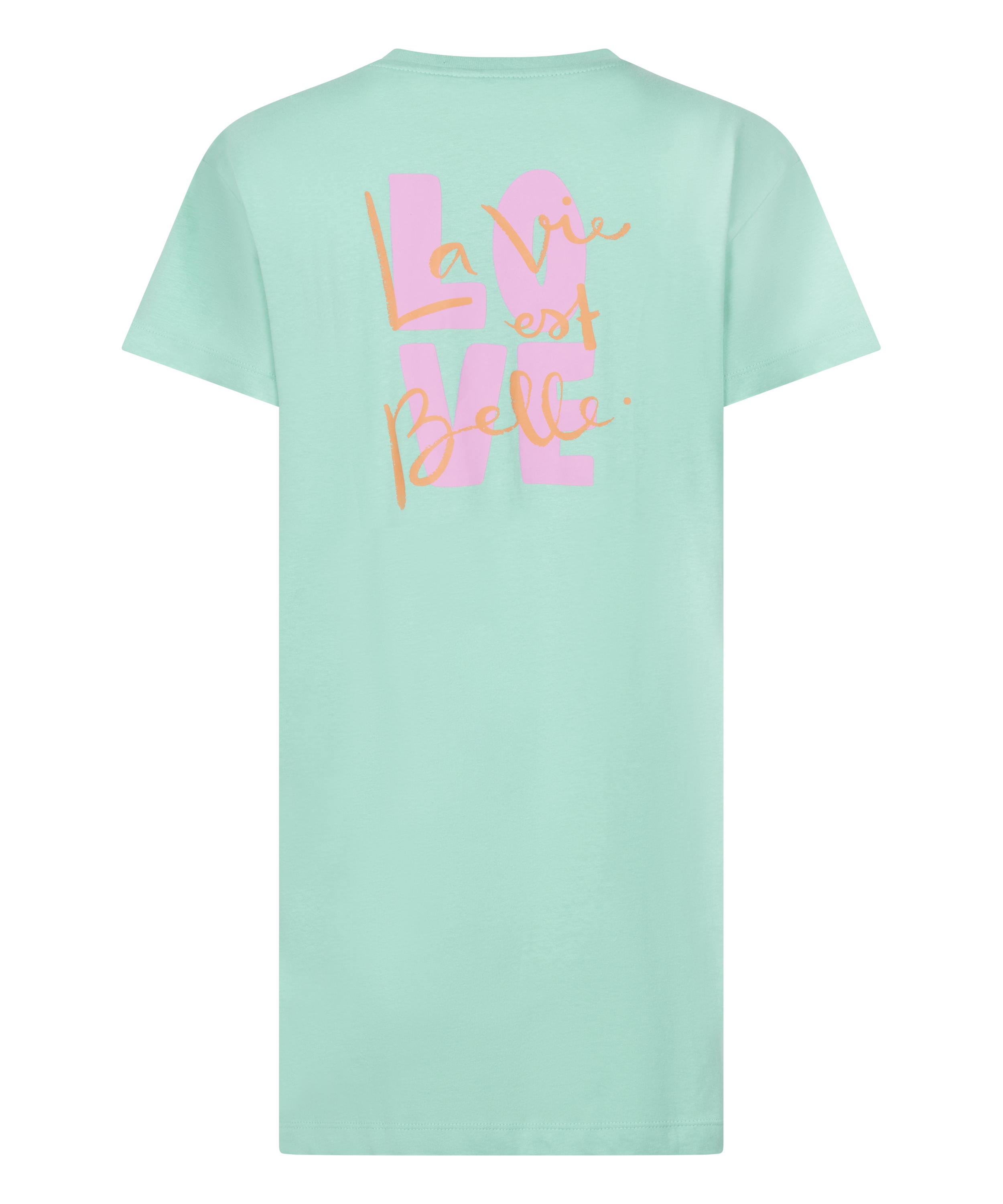 Nattskjorte med rund hals, Gr&oslash;nn, main