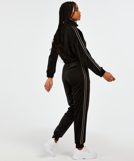 HKMX Velours sportsbukse, Svart