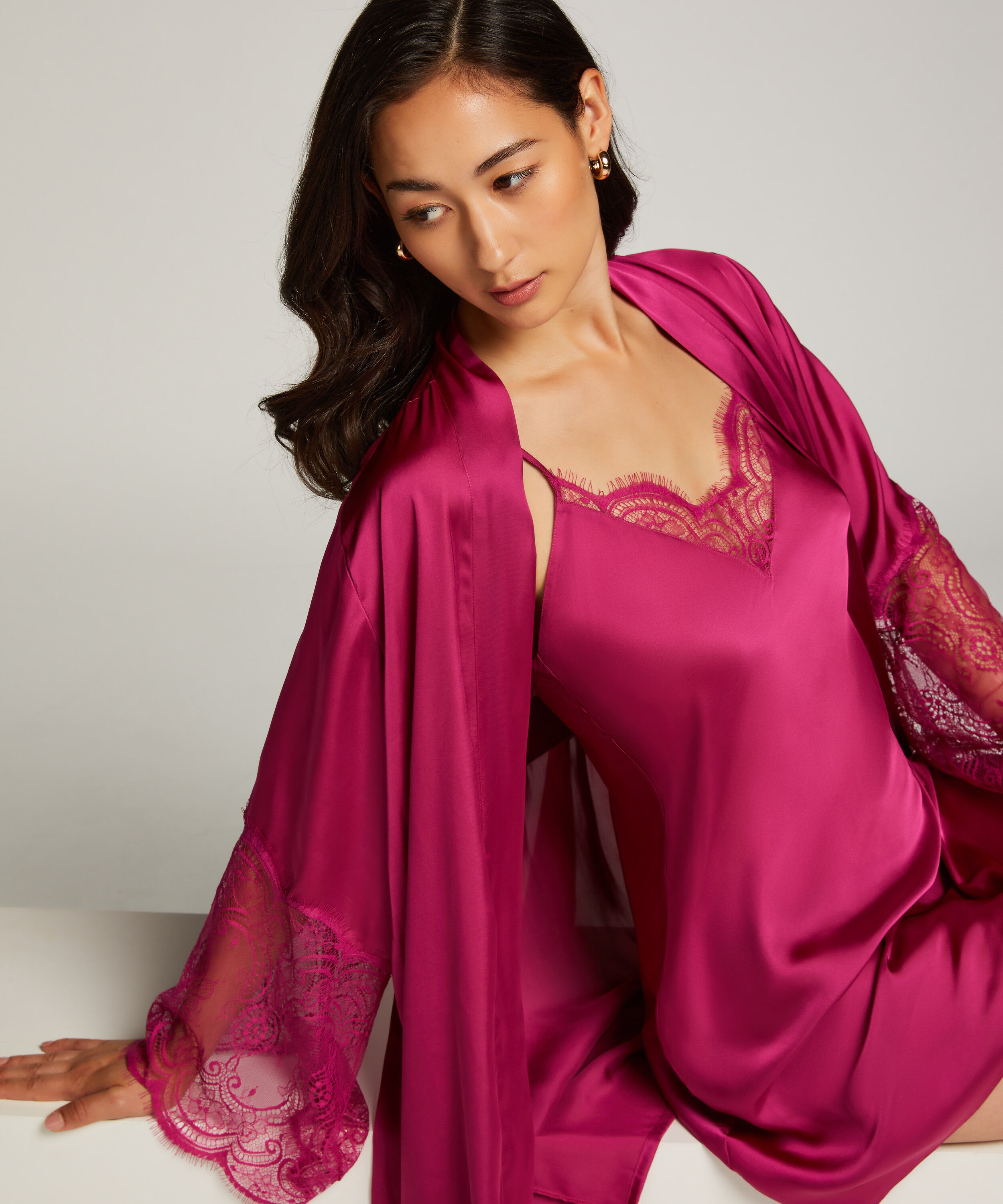 Underkjole Satin, Rosa