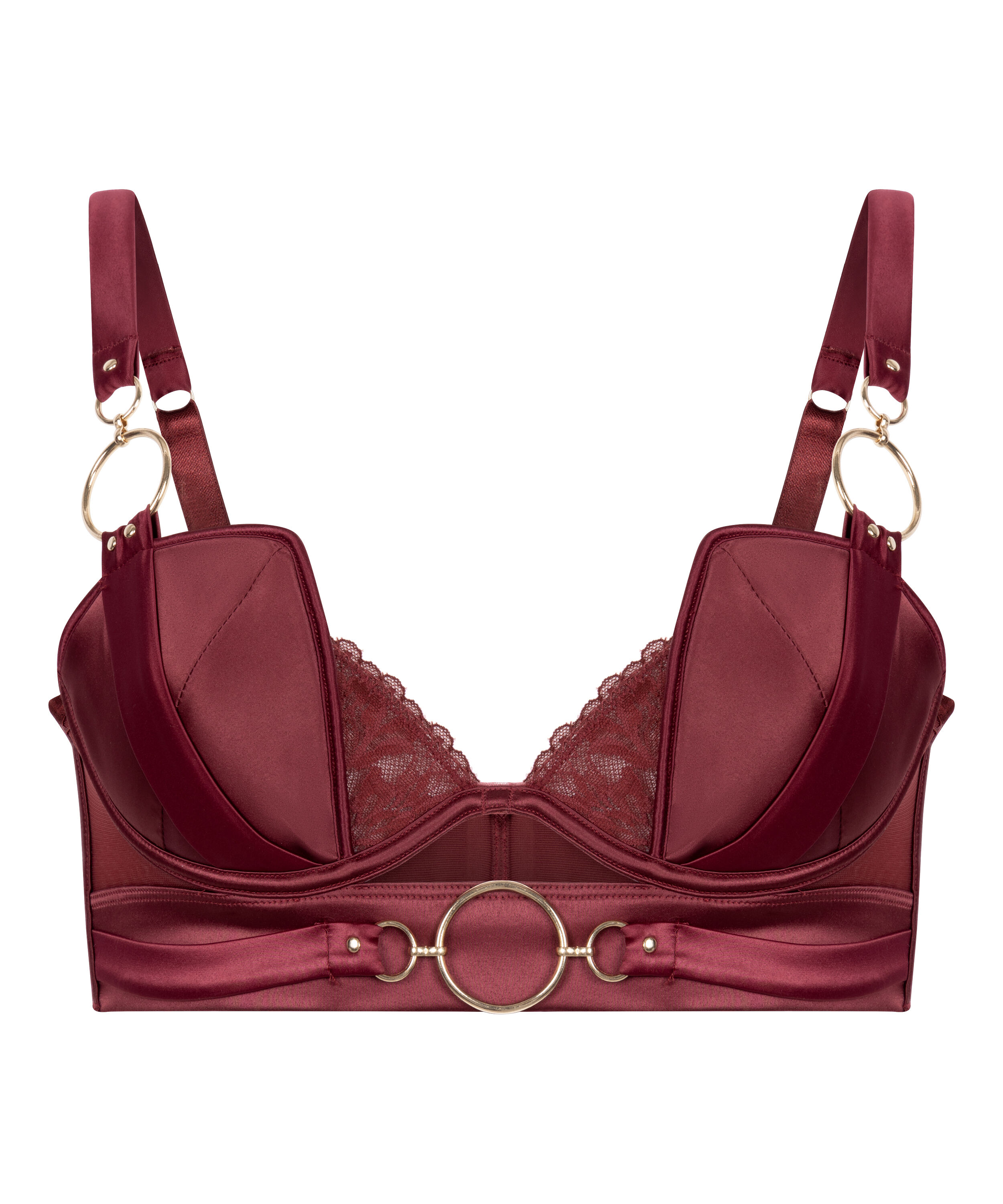 Marjolein Padded Underwired Longline Bra, R&oslash;d