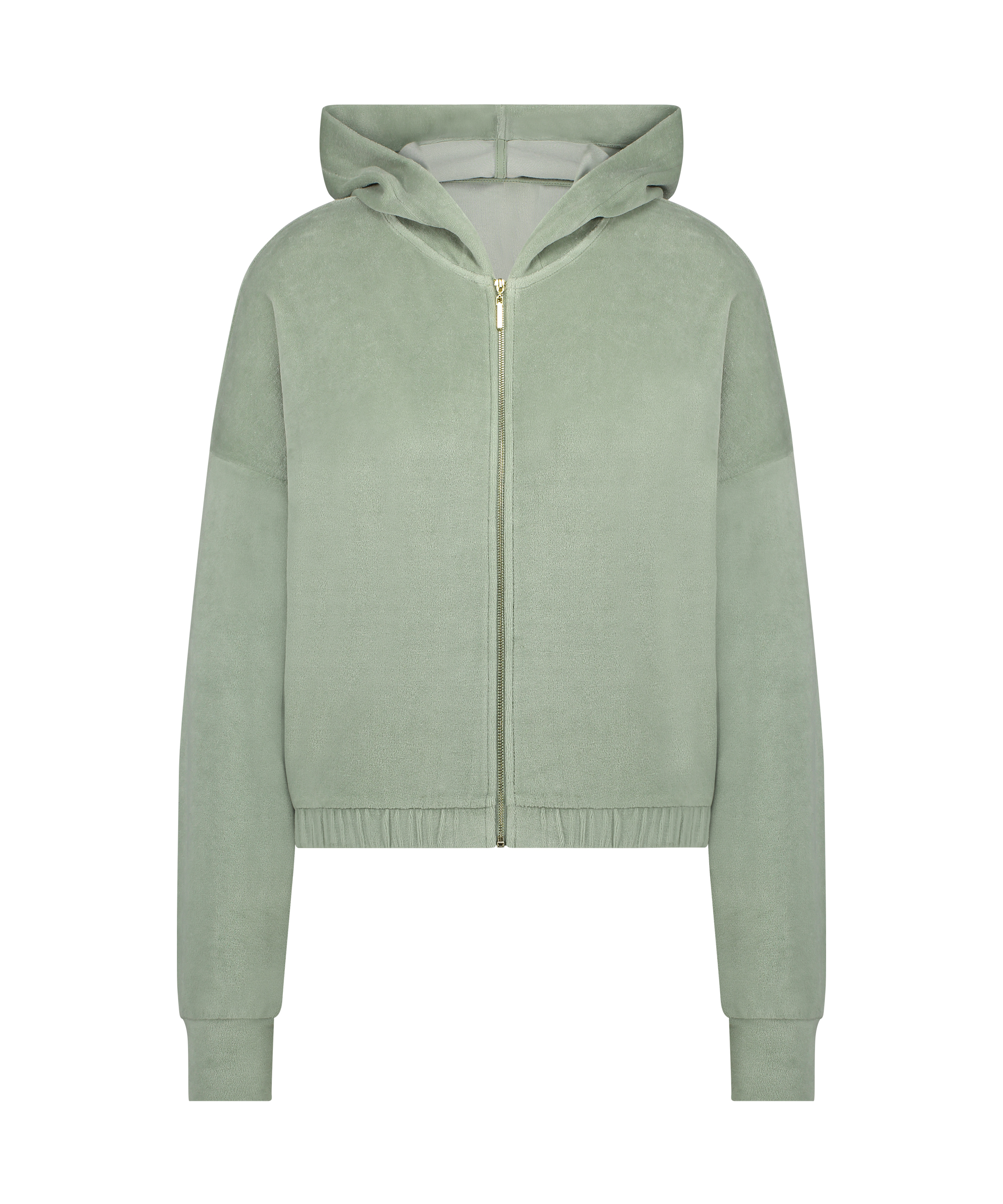 Langermet jakke i vellor, Gr&oslash;nn, main