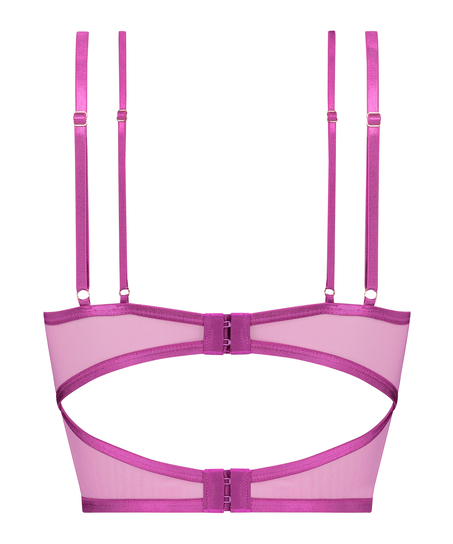Upolstret longline-BH med bøyle Constance, Lilla