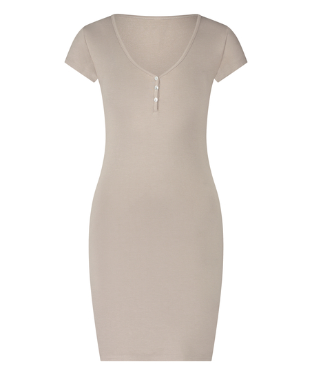 Nattskjorte Henley, Beige