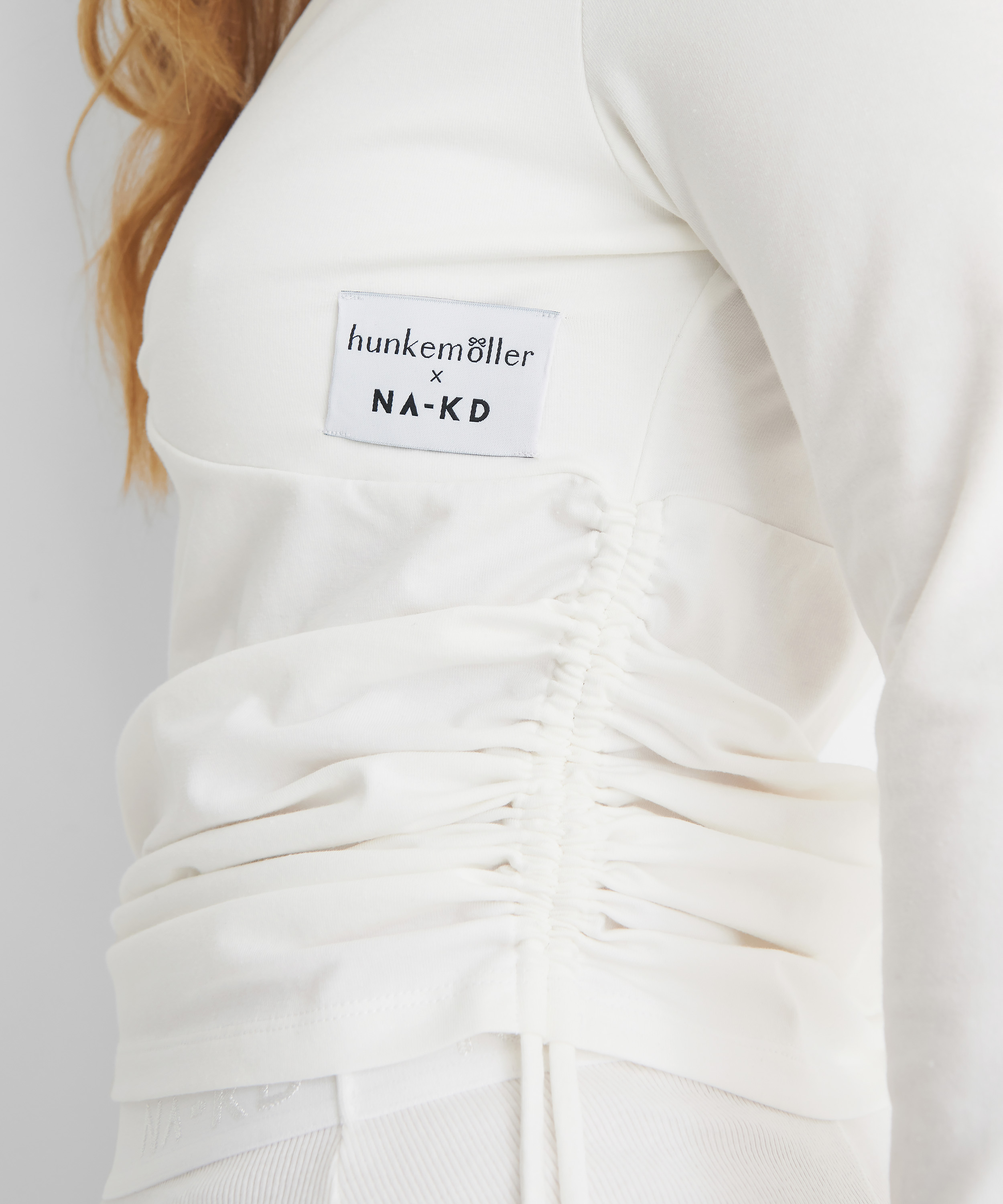 Xenia HKM x NA-KD topp, Hvit, main