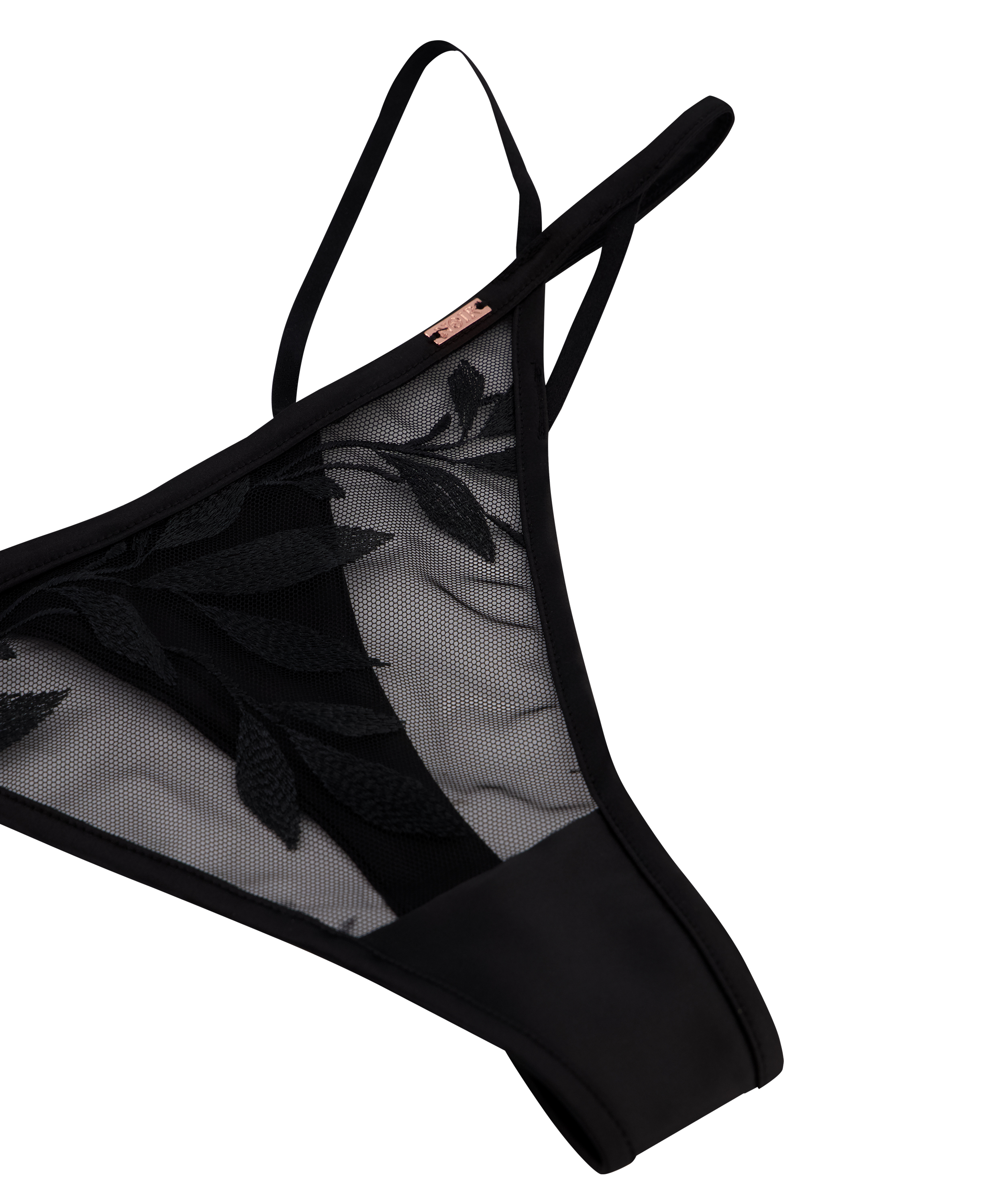 Domenica High Leg-thong, Svart, main