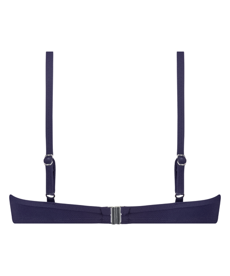 Scallop Polstret bikinitopp med underspiler, Bl&aring;