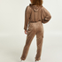 Hoodie Velours jumpsuit, Brun
