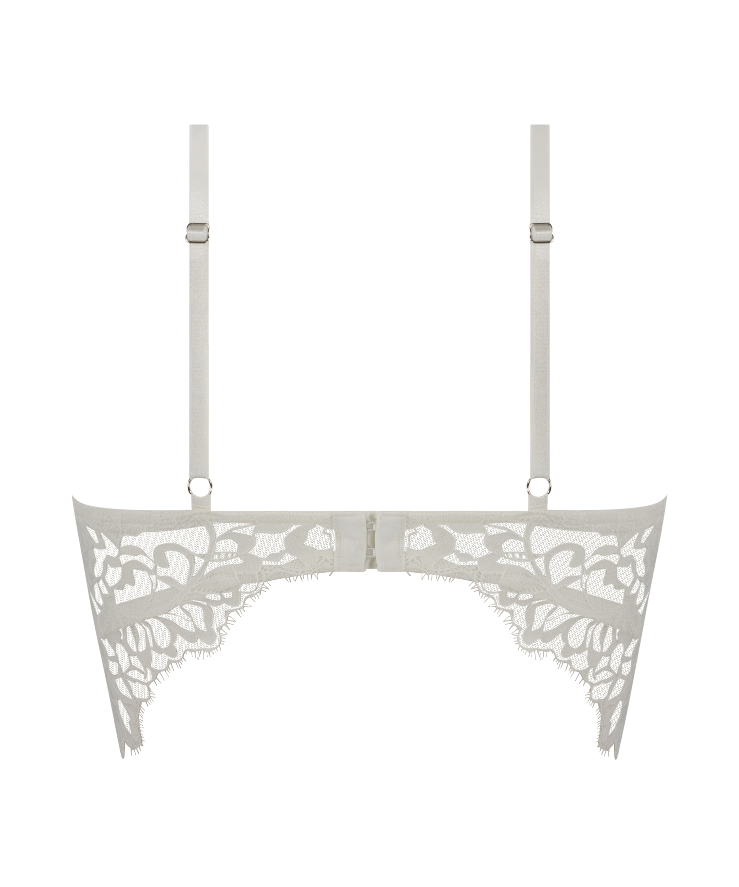 Polstret Longline-BH med b&oslash;yle Isabella, Hvit, main