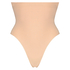 Strammende høylivet thong– Nivå 2, Beige