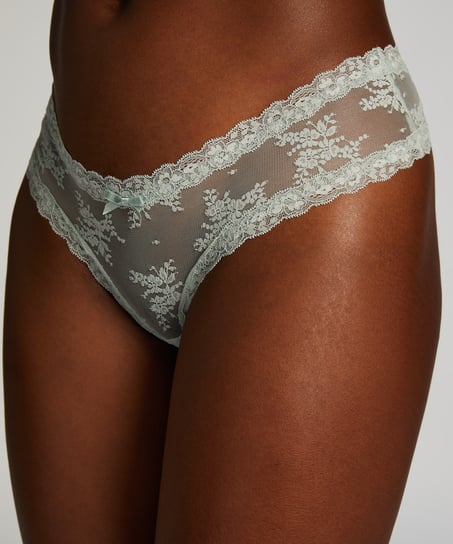 Brasiliansk truse V-shape Mesh, Gr&oslash;nn