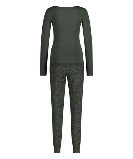 Leopard pysjamassett, Grønn