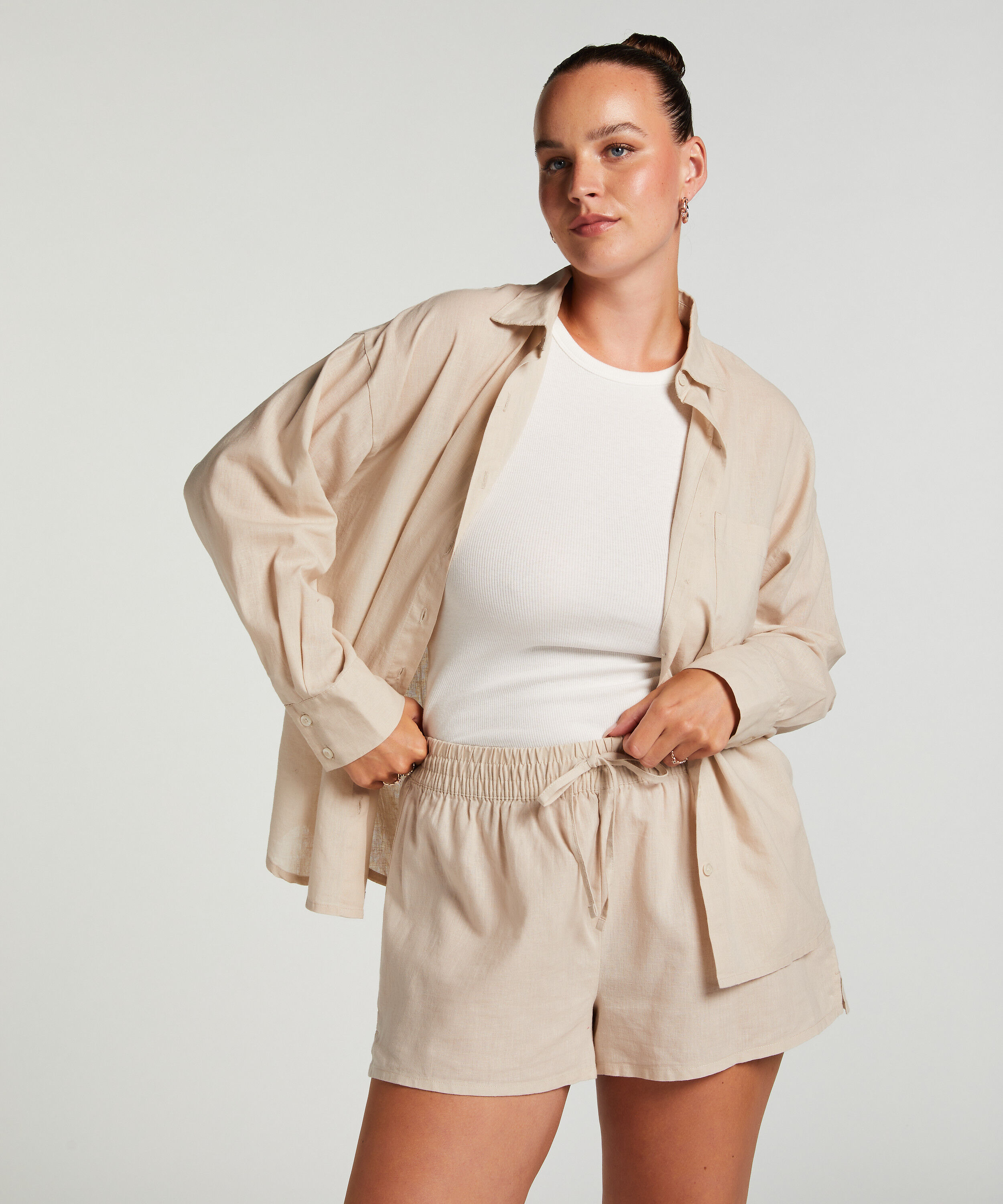Pyjamas shorts Lin, Beige