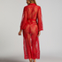Kimono Allover Lace, Rød