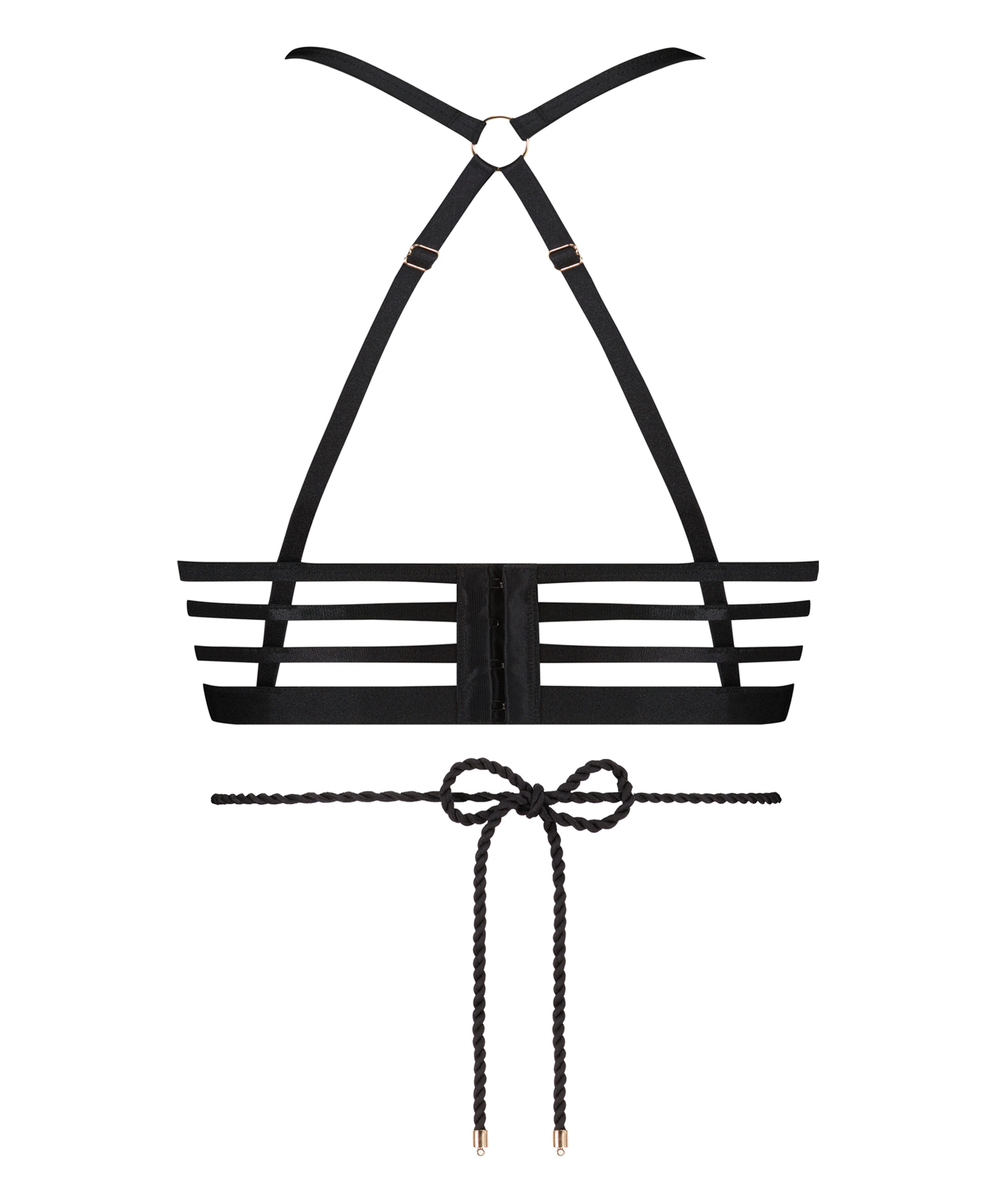 Polstret spilebehå med bøyle Bellini, Svart, main