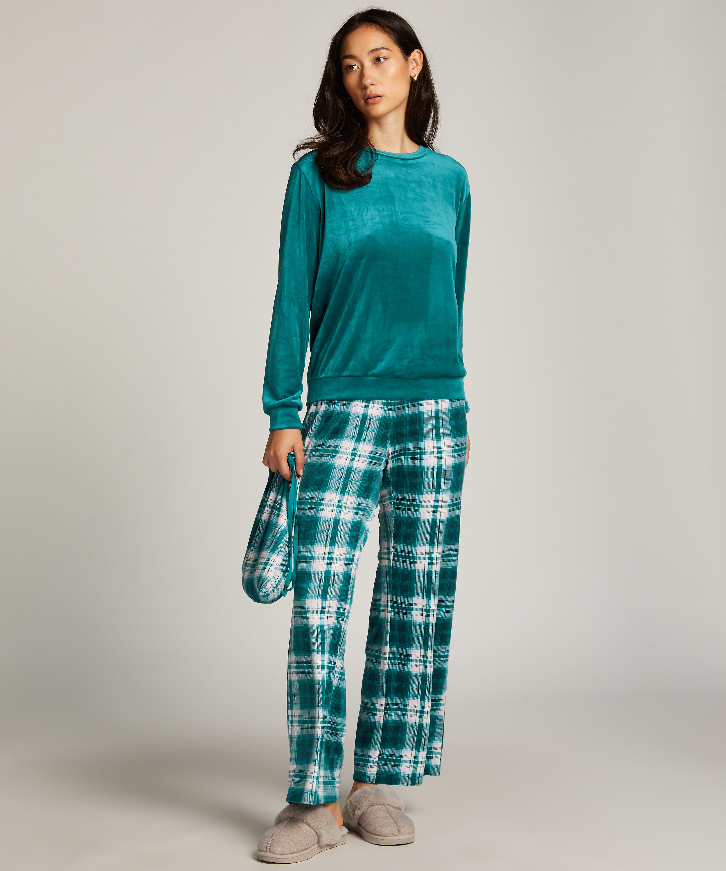 Pyjamaset with Bag, Lilla, main