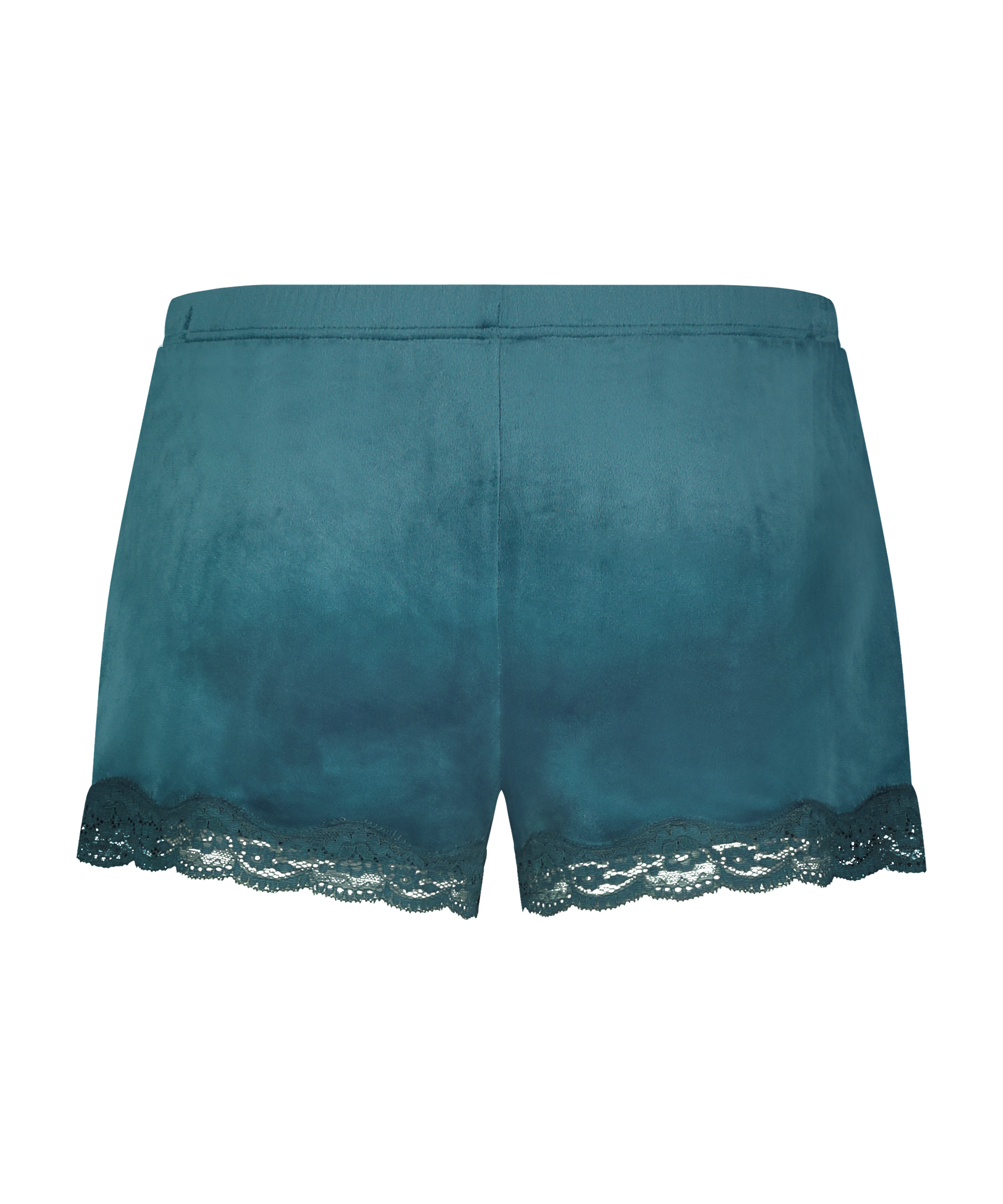 Velvet lace shorts, Blå, main