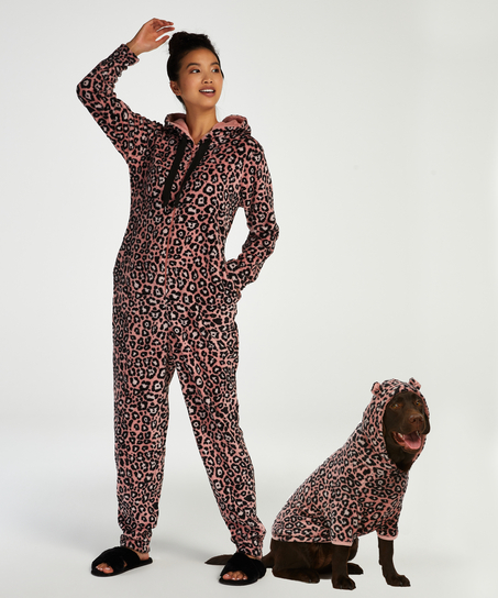 Leopard onesie, Rosa