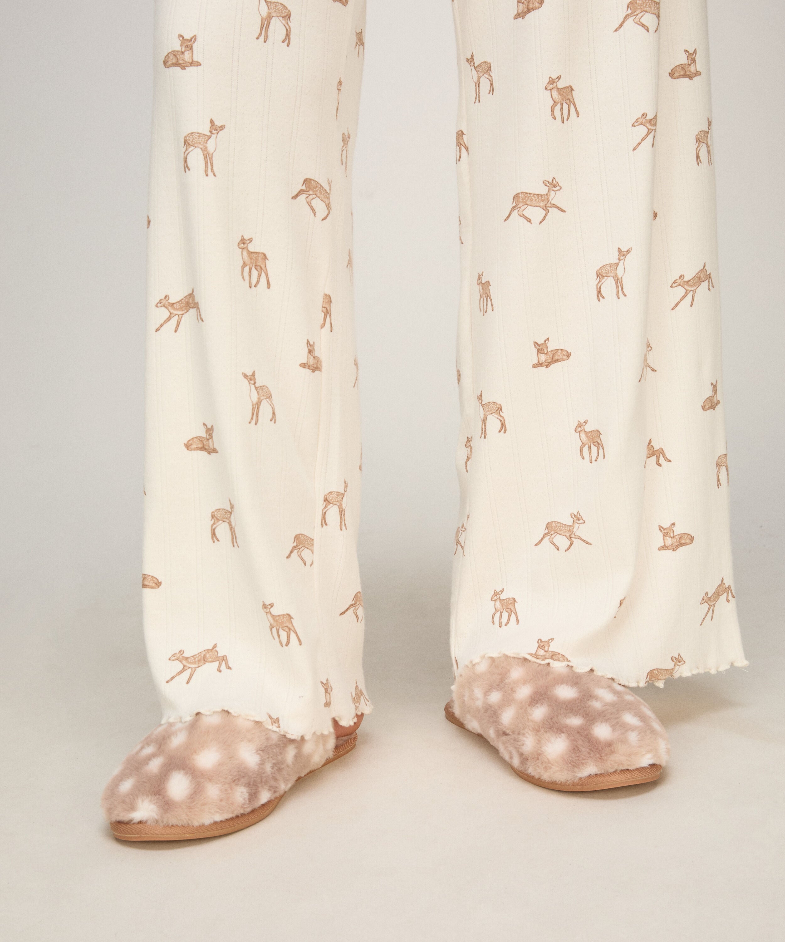 Tøfler Deer Faux Fur, Brun Tøfler Deer Faux Fur, Brun