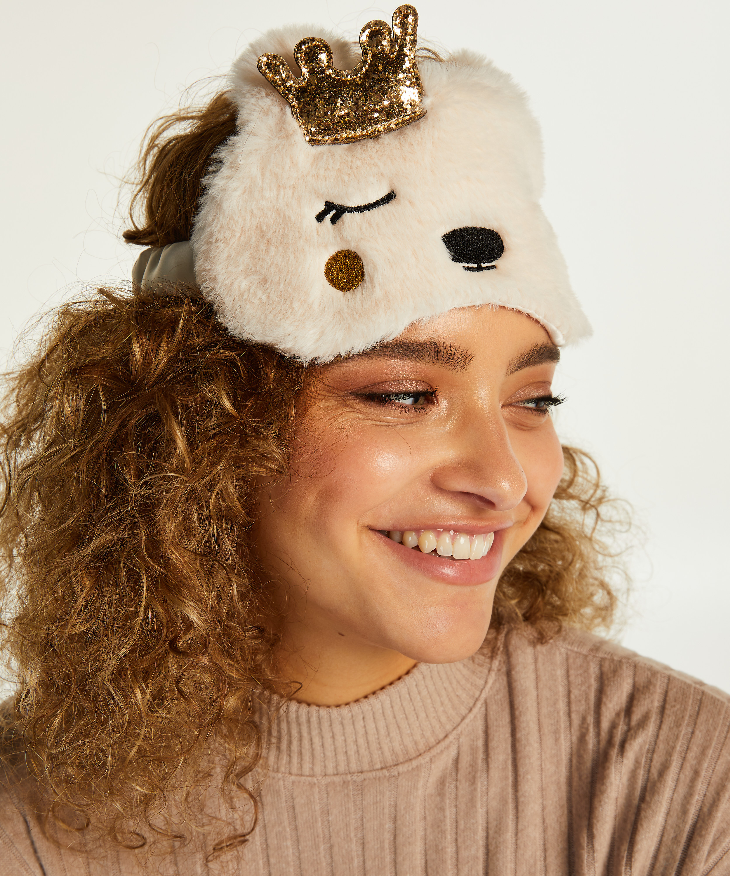 Animal sovemaske, Beige, main