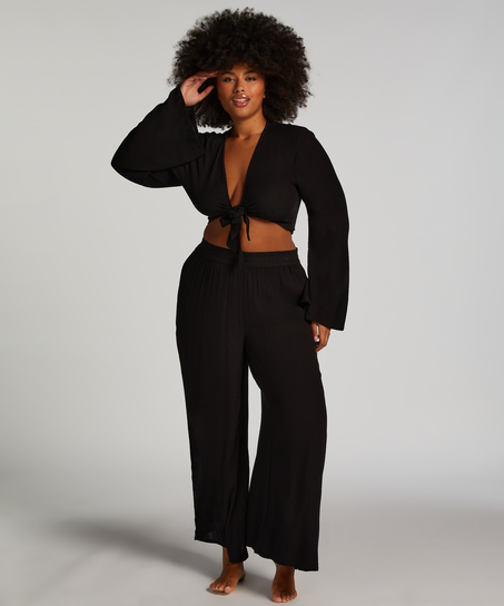 Knot langermet topp, Svart