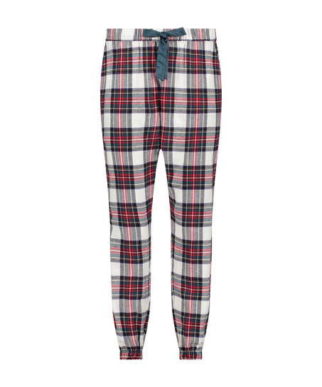 Flannel pysjamasbukse, Hvit