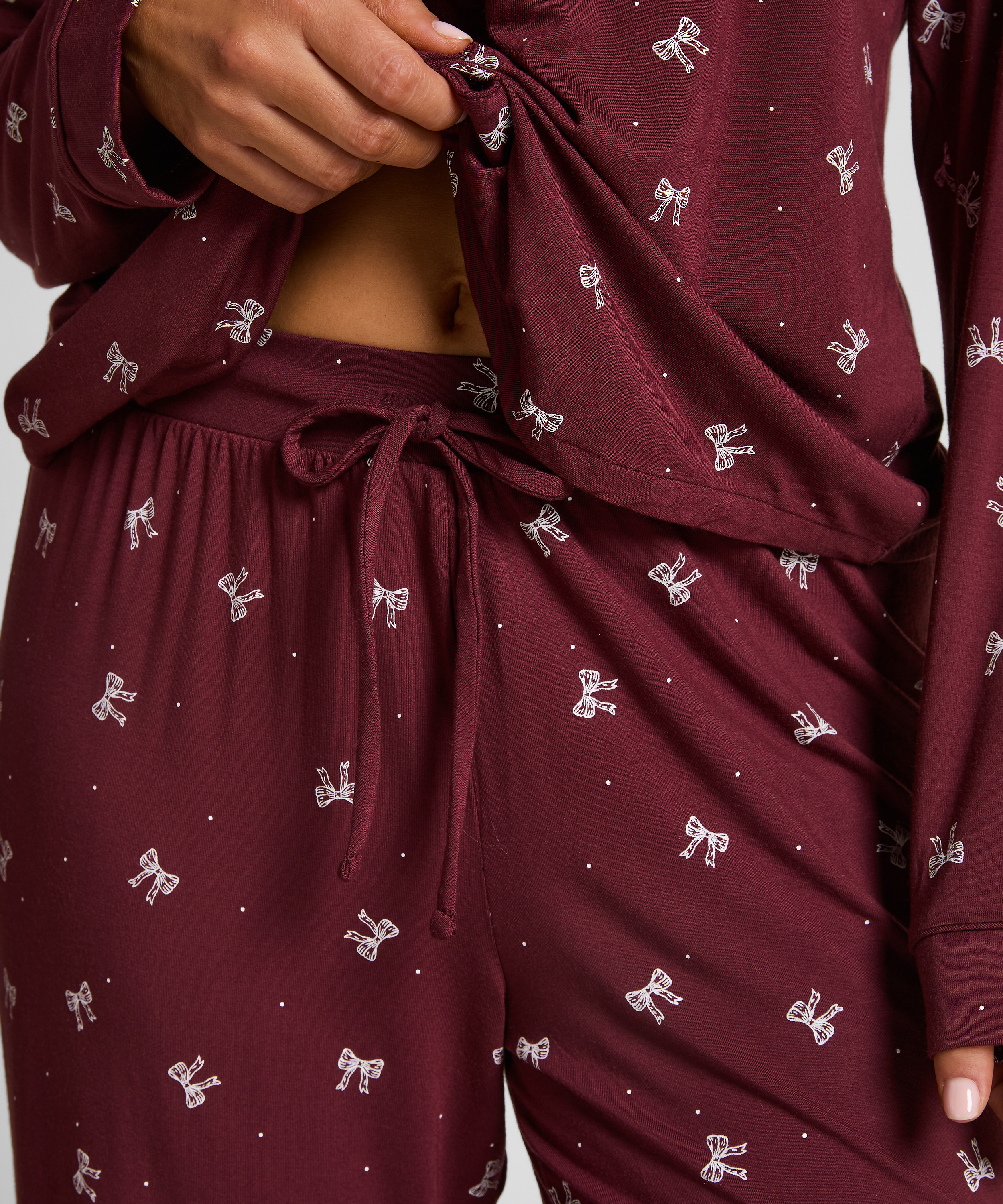 Essential bukser i jerseystoff, Rød, main