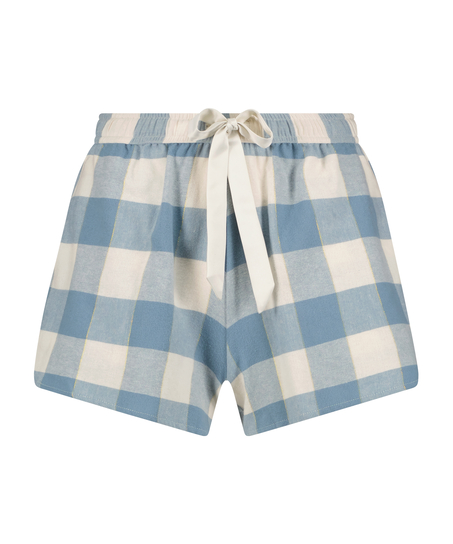 Twill Check shorts, Blå