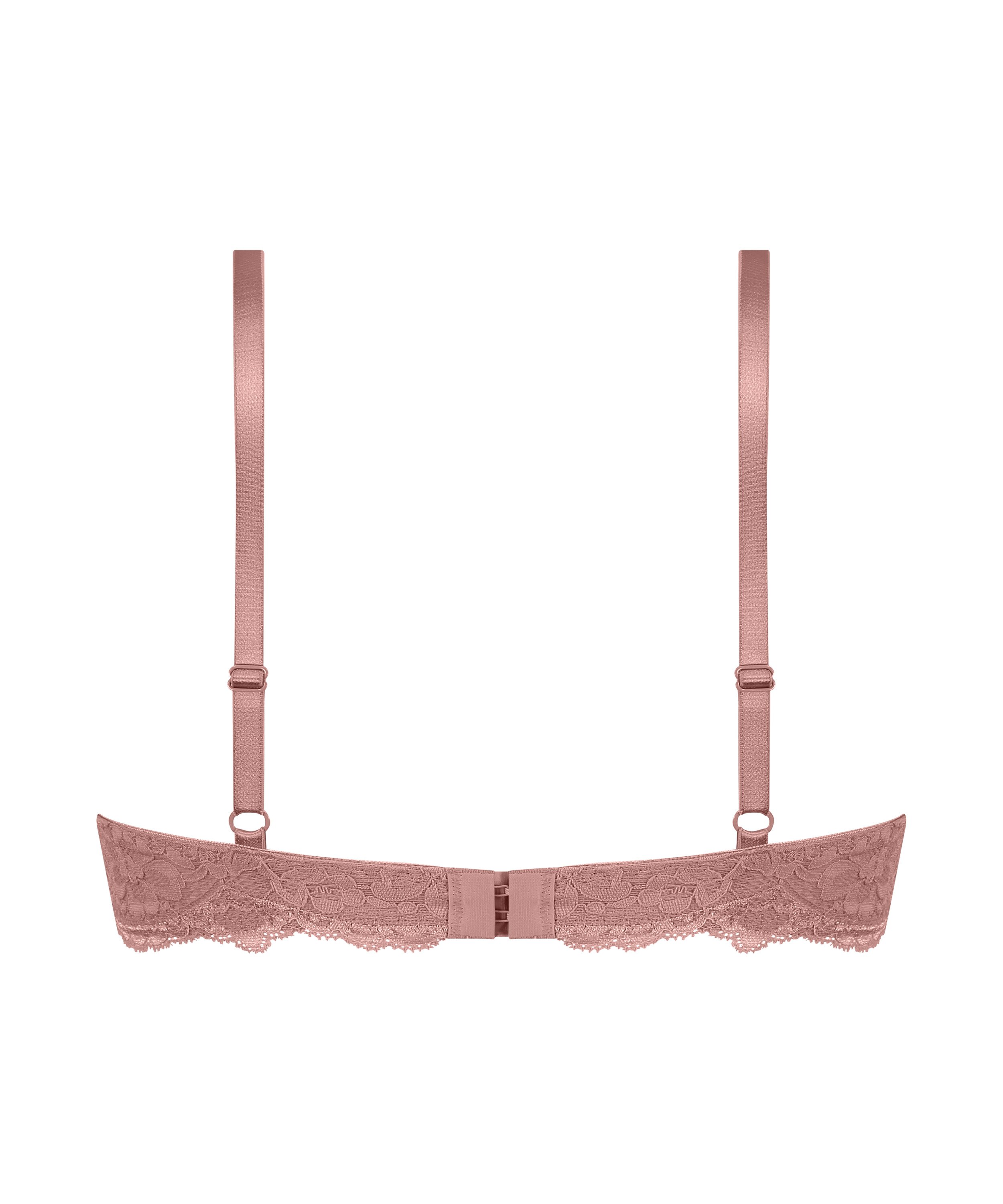 Vattert bh med b&oslash;yle push-up Marine, Rosa, main