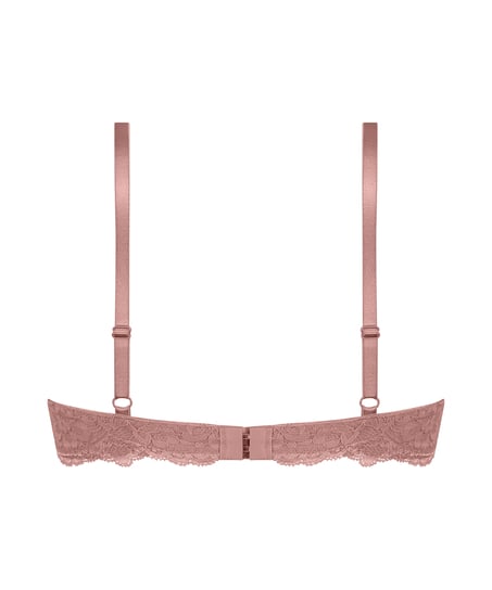 Vattert bh med b&oslash;yle push-up Marine, Rosa
