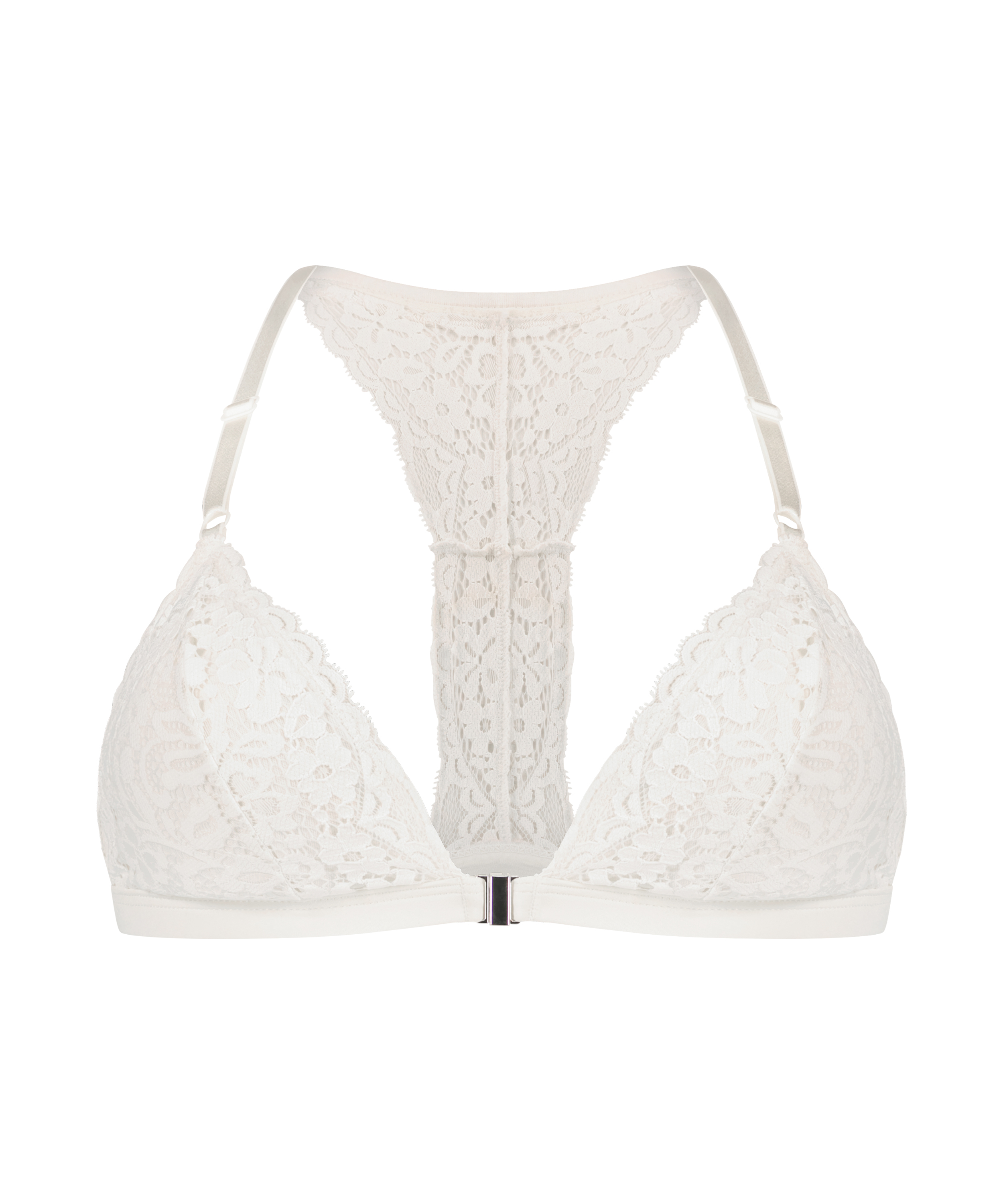 Rose polstret triangle-bralette, Hvit, main
