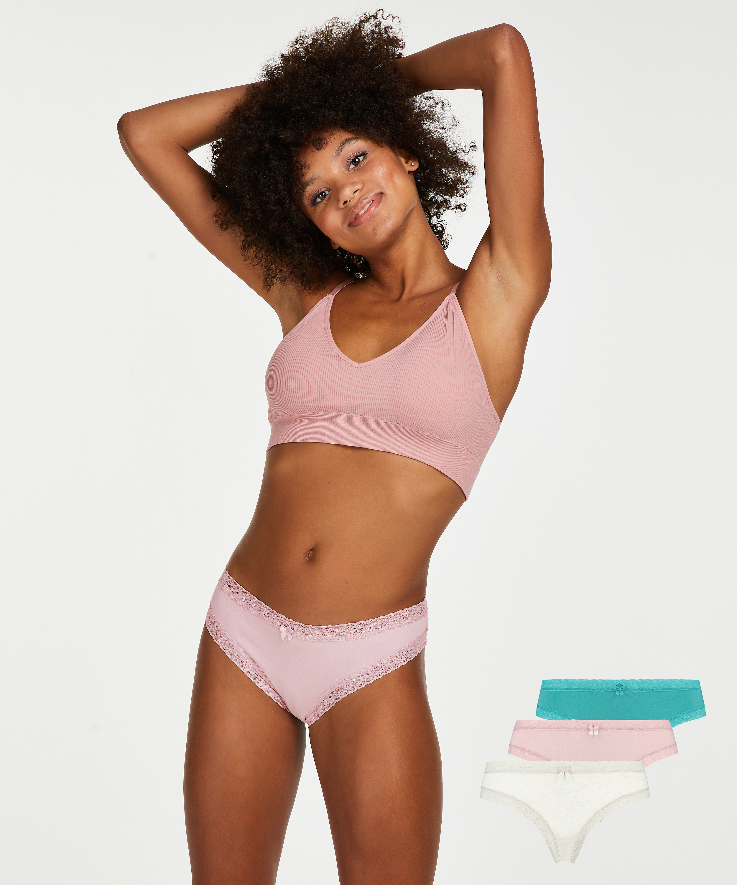 Serenity brasiliansk truse, 3-pakning, Blå, main