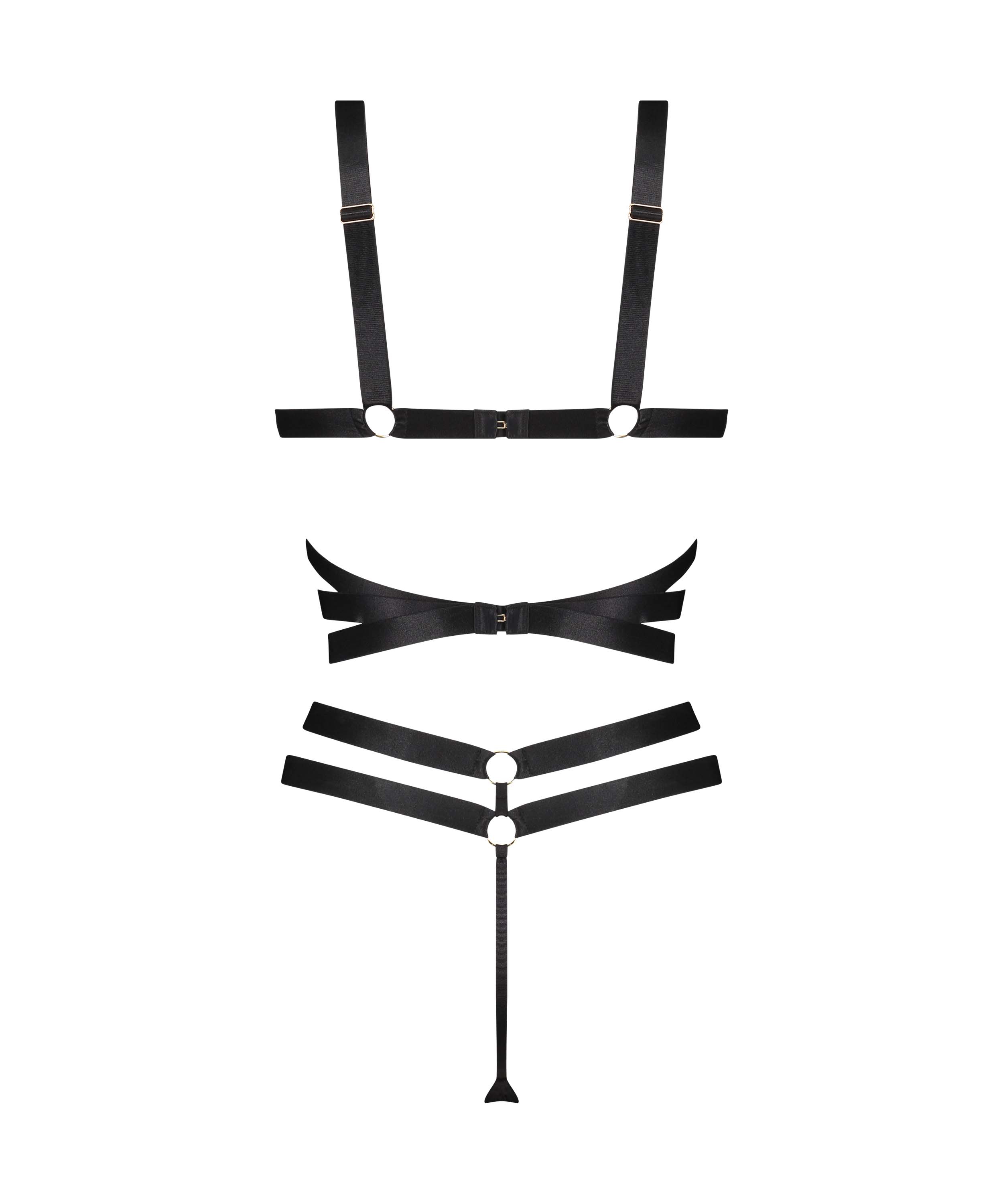 Private Jesse body med &aring;pent skritt, Svart, main