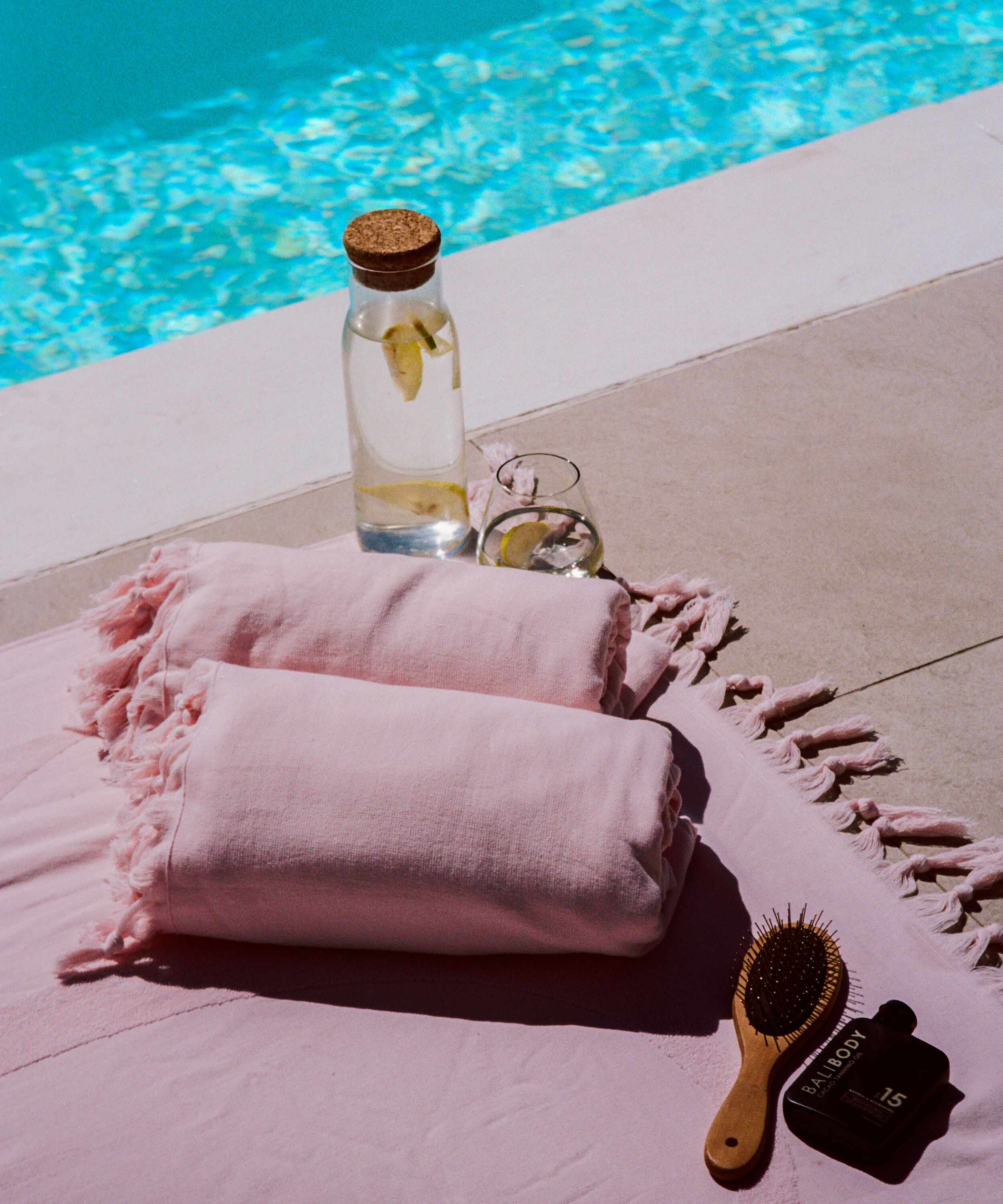 BRANDED COTTON TOWEL, Rosa