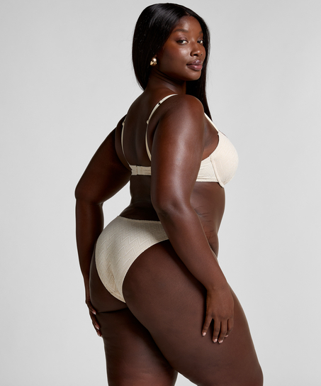 Bikini Underdel Crochet, Hvit