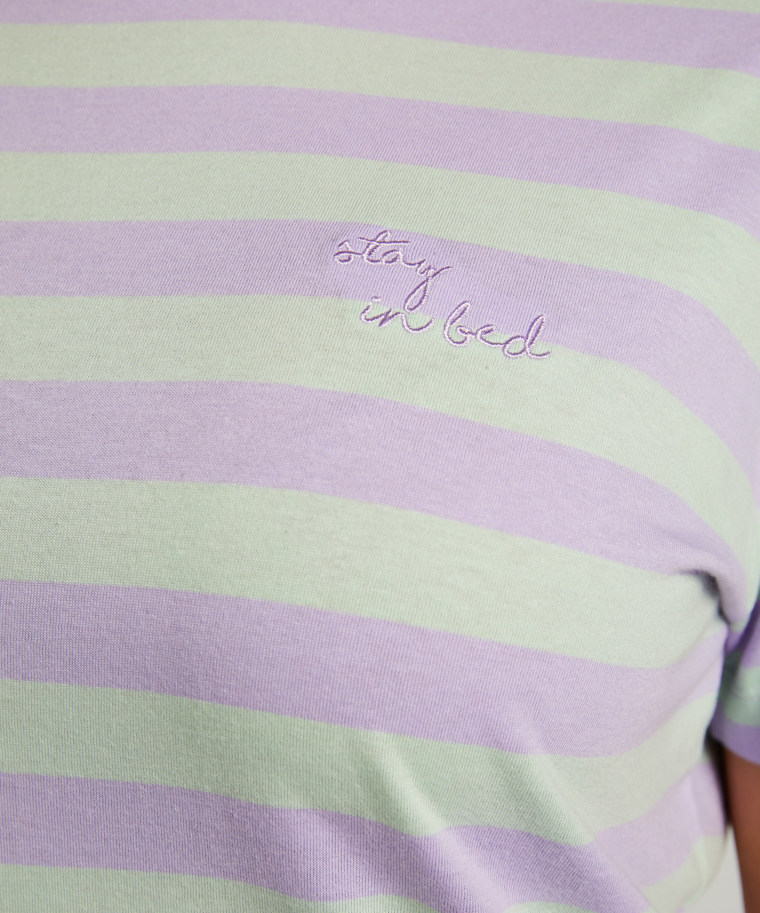 Nattskjorte med rund hals, Grønn, main