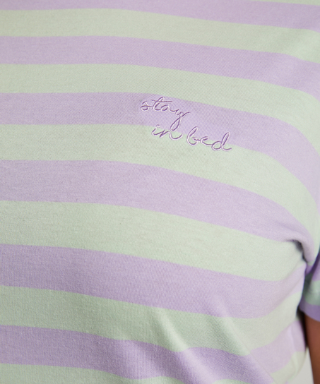 Nattskjorte med rund hals, Grønn