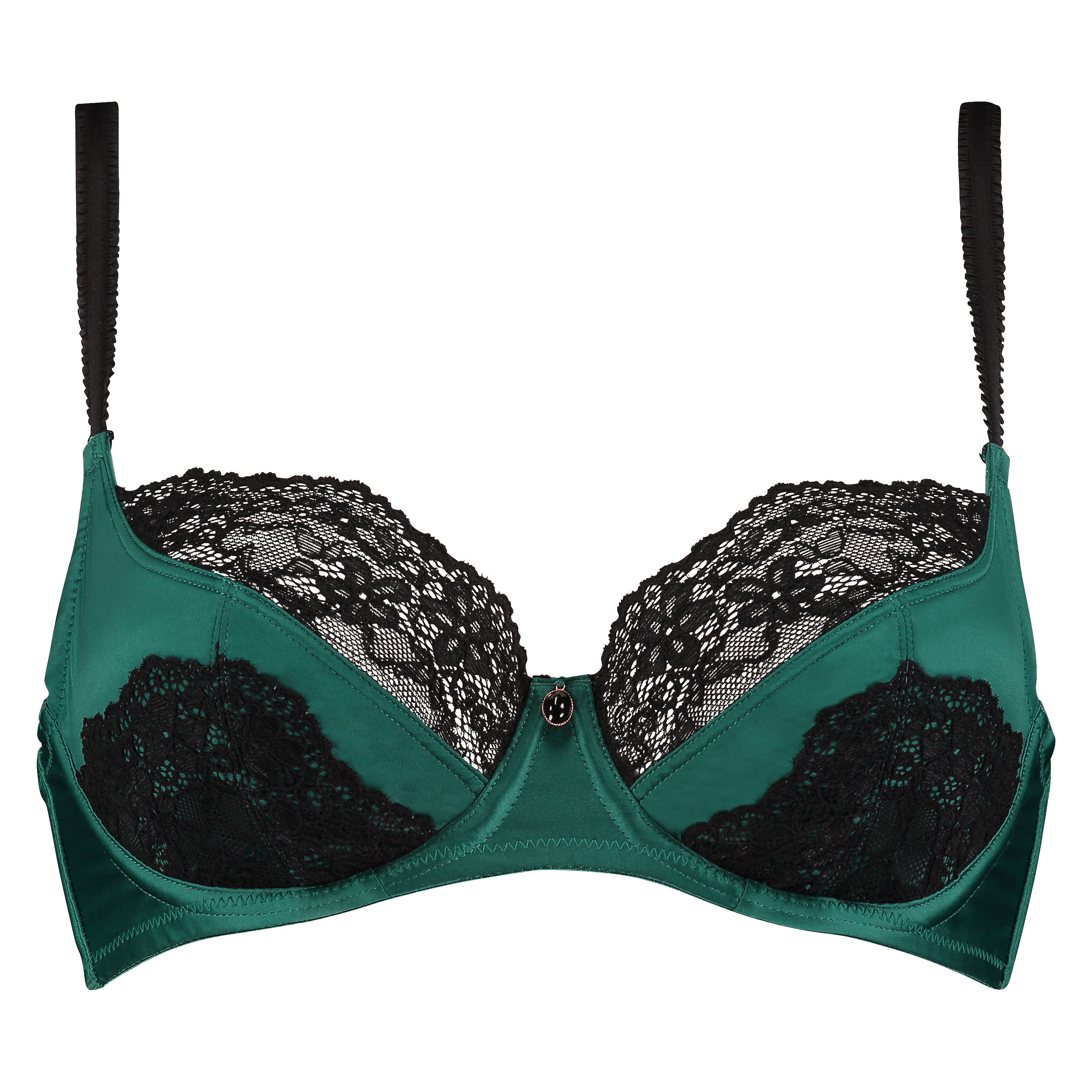 Non-padded underwired bra Loulou, Gr&oslash;nn, main