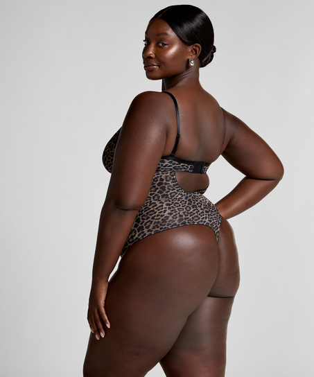 Tara Leopard Body, Svart