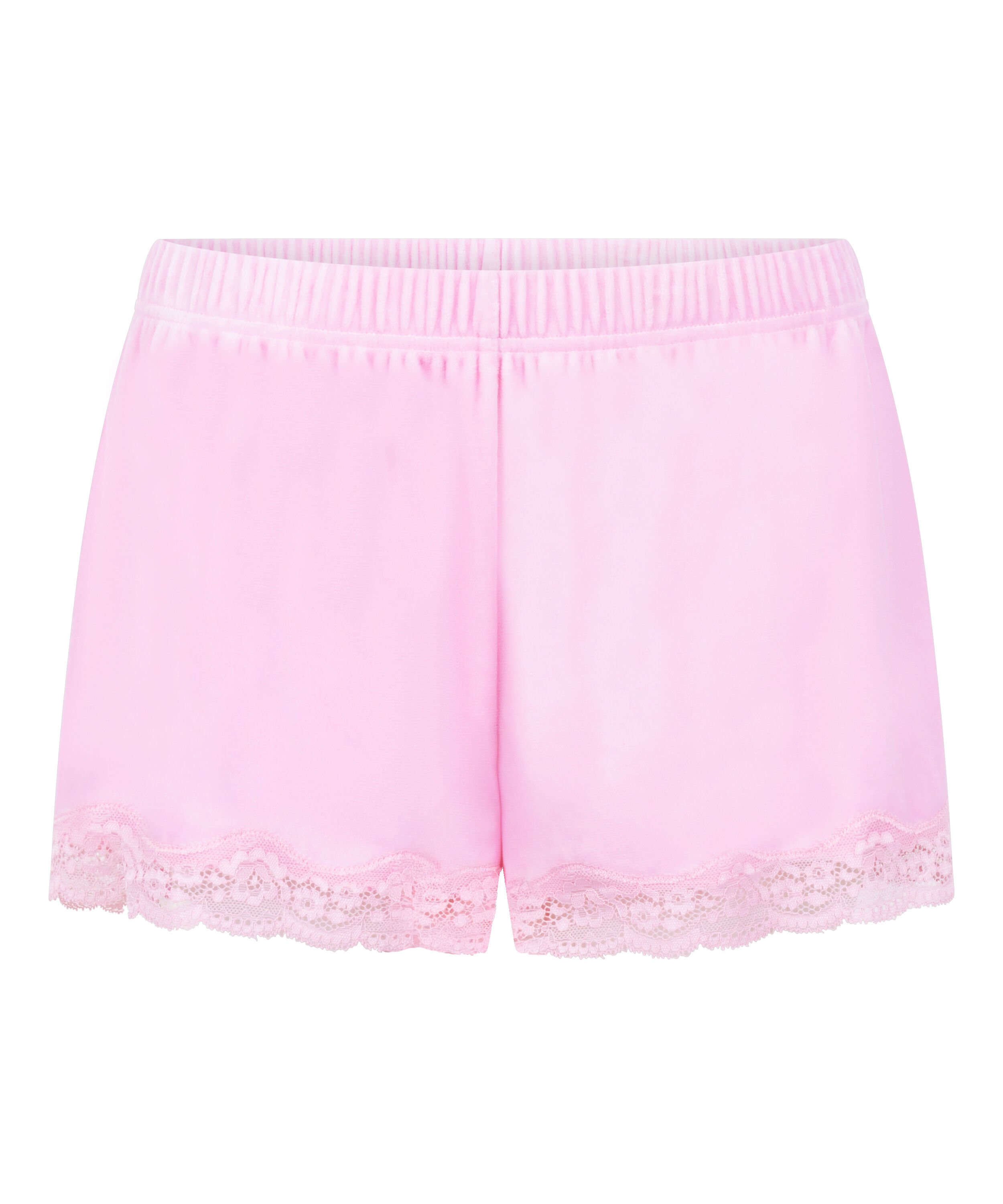 Shorts i blondevelur, Rosa