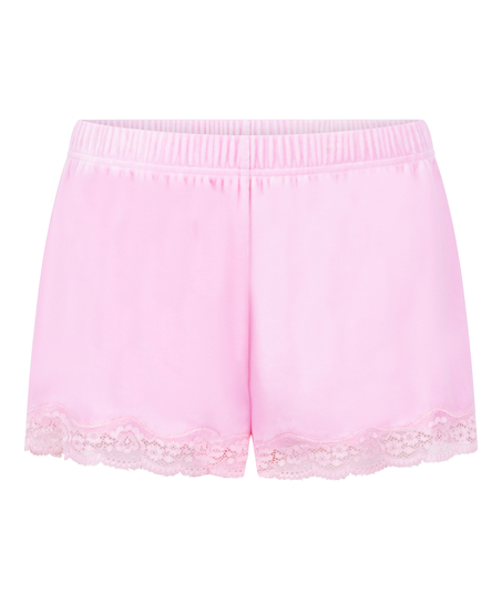 Shorts i blondevelur, Rosa