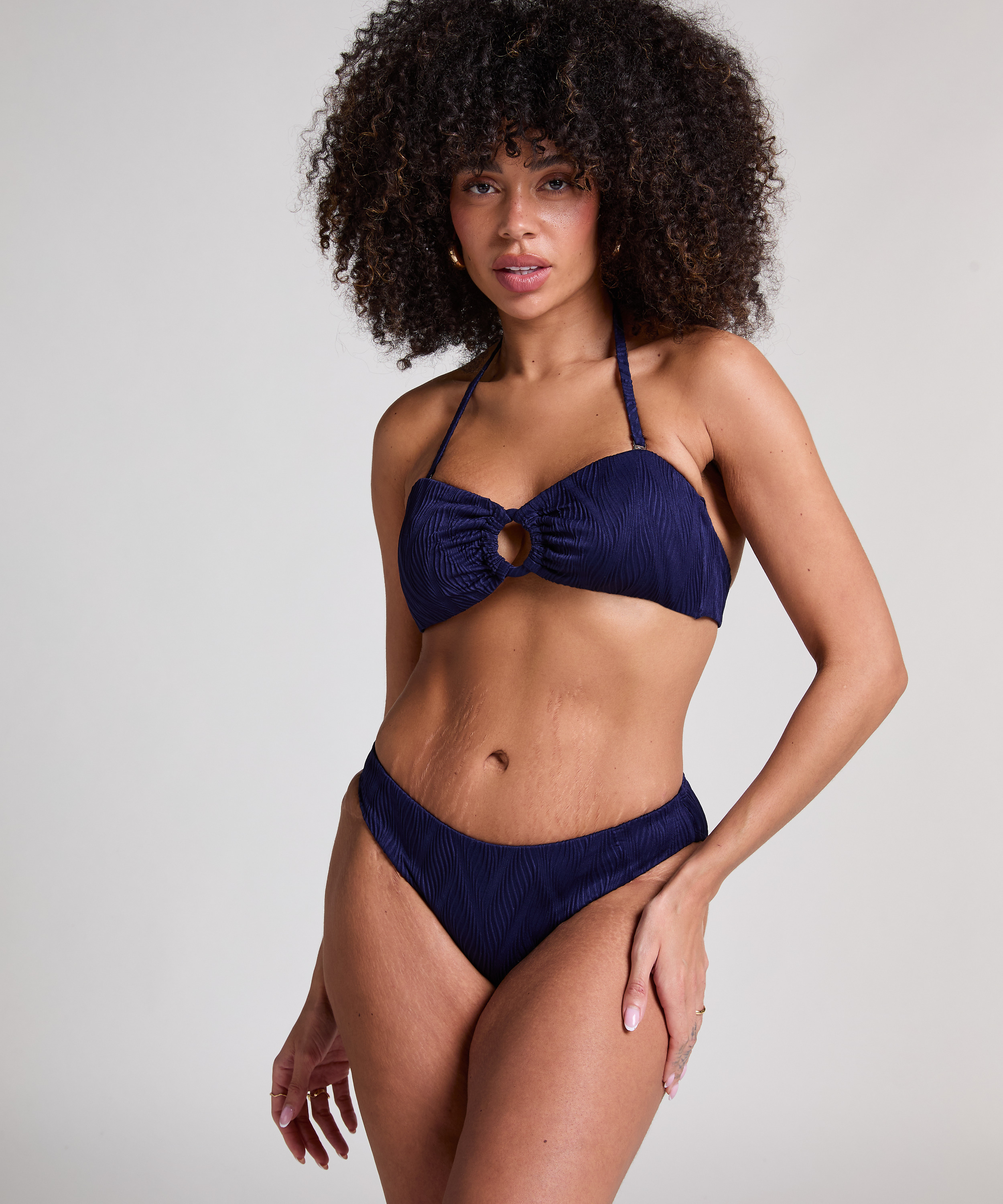 Cozumel Bandeau Bikinitopp, Blå, main