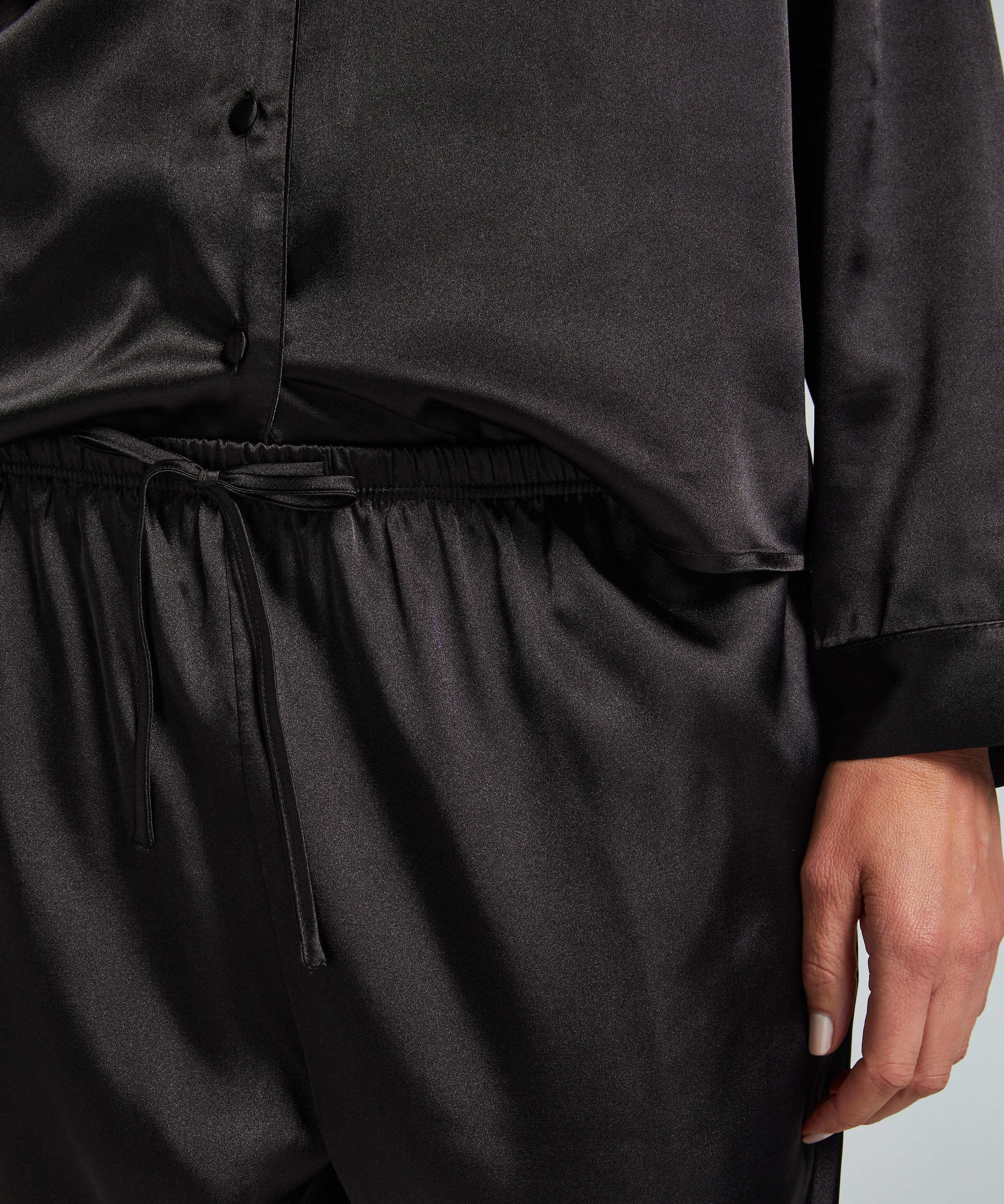 Satengbukser, Svart, main