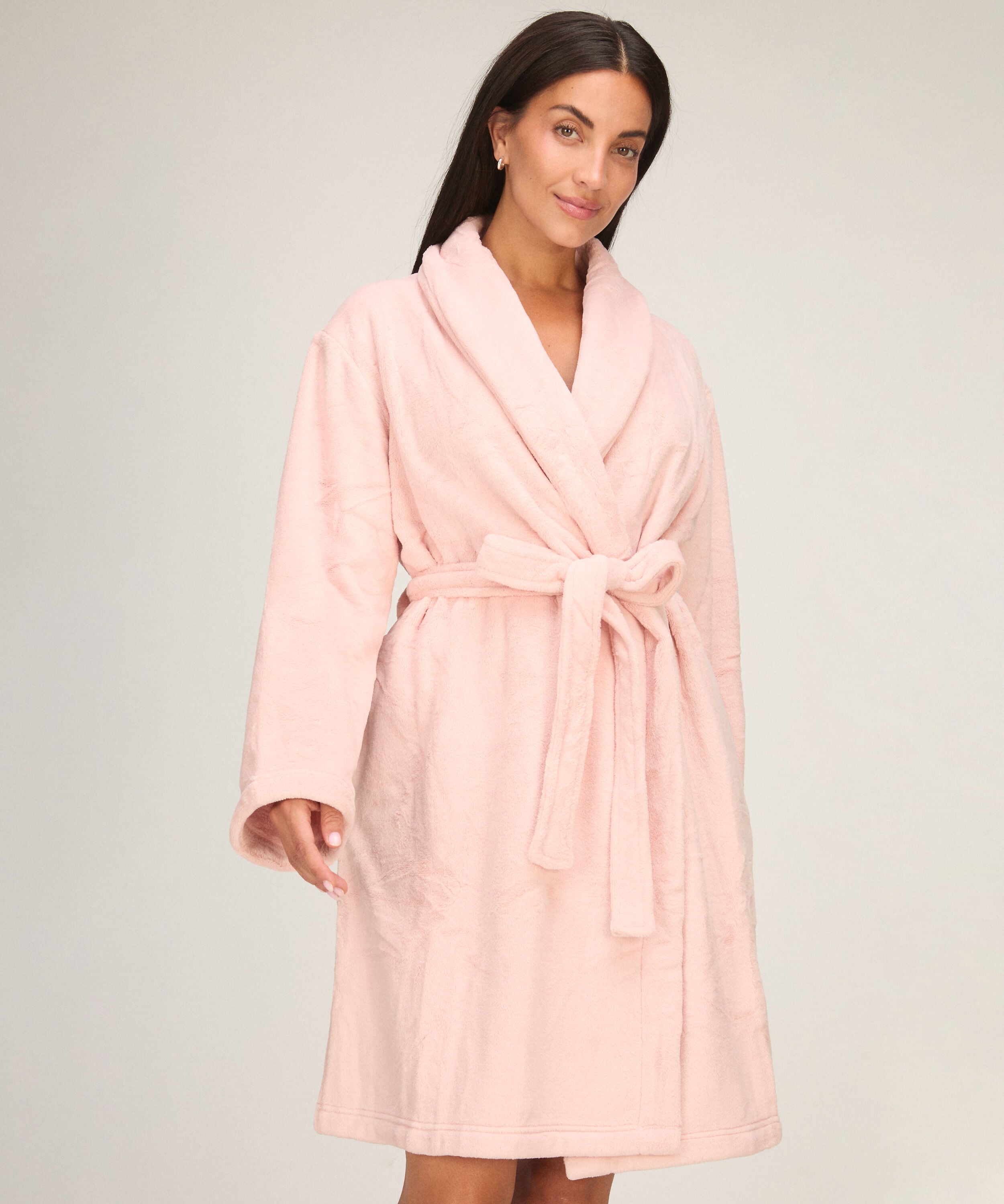 Robe Fluffy Fleece, Rosa